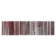 Abstract Grunge Stripes Red White Green Satin Scarf (oblong) by SpinnyChairDesigns