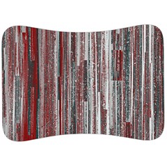 Abstract Grunge Stripes Red White Green Velour Seat Head Rest Cushion by SpinnyChairDesigns