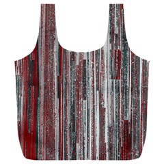 Abstract Grunge Stripes Red White Green Full Print Recycle Bag (xxl) by SpinnyChairDesigns