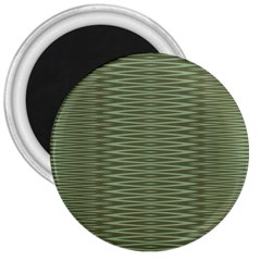 Chive And Olive Stripes Pattern 3  Magnets by SpinnyChairDesigns