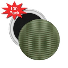 Chive And Olive Stripes Pattern 2 25  Magnets (100 Pack)  by SpinnyChairDesigns