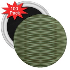 Chive And Olive Stripes Pattern 3  Magnets (100 Pack) by SpinnyChairDesigns