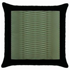 Chive And Olive Stripes Pattern Throw Pillow Case (black) by SpinnyChairDesigns