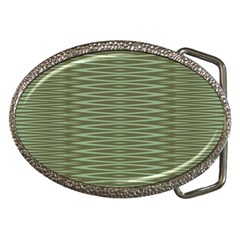 Chive And Olive Stripes Pattern Belt Buckles by SpinnyChairDesigns