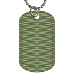 Chive And Olive Stripes Pattern Dog Tag (one Side) by SpinnyChairDesigns