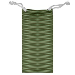 Chive And Olive Stripes Pattern Jewelry Bag by SpinnyChairDesigns