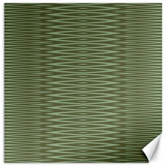 Chive And Olive Stripes Pattern Canvas 20  X 20  by SpinnyChairDesigns