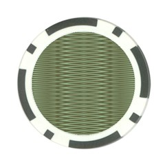 Chive And Olive Stripes Pattern Poker Chip Card Guard by SpinnyChairDesigns