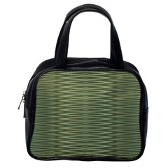 Chive And Olive Stripes Pattern Classic Handbag (one Side) by SpinnyChairDesigns