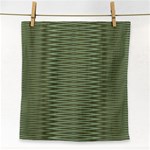 Chive and Olive Stripes Pattern Face Towel Front