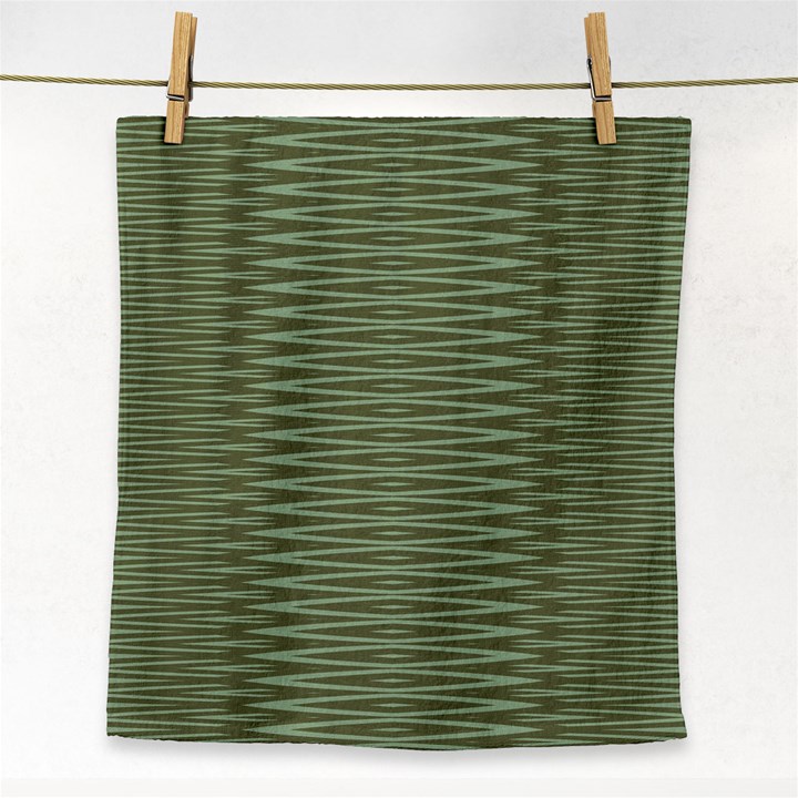 Chive and Olive Stripes Pattern Face Towel