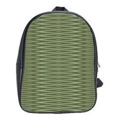 Chive And Olive Stripes Pattern School Bag (large) by SpinnyChairDesigns