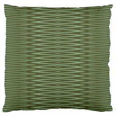 Chive And Olive Stripes Pattern Large Cushion Case (one Side) by SpinnyChairDesigns