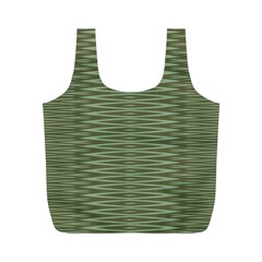 Chive And Olive Stripes Pattern Full Print Recycle Bag (m) by SpinnyChairDesigns