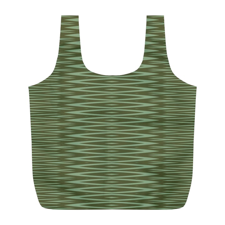 Chive and Olive Stripes Pattern Full Print Recycle Bag (L)