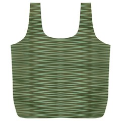 Chive And Olive Stripes Pattern Full Print Recycle Bag (xxl) by SpinnyChairDesigns