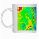 Abstract Art Tie Dye Rainbow White Mugs Left