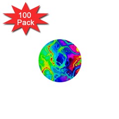 Abstract Art Tie Dye Rainbow 1  Mini Buttons (100 Pack)  by SpinnyChairDesigns