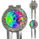 Abstract Art Tie Dye Rainbow 3-in-1 Golf Divots Front