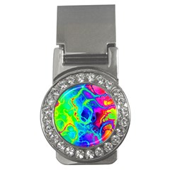 Abstract Art Tie Dye Rainbow Money Clips (cz)  by SpinnyChairDesigns