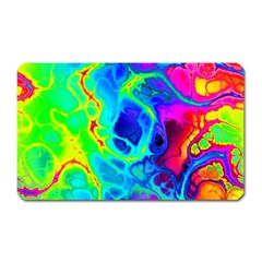 Abstract Art Tie Dye Rainbow Magnet (rectangular) by SpinnyChairDesigns