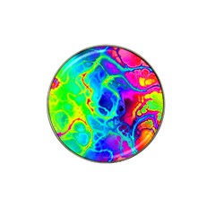 Abstract Art Tie Dye Rainbow Hat Clip Ball Marker by SpinnyChairDesigns