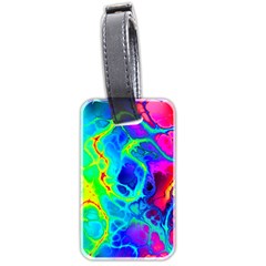 Abstract Art Tie Dye Rainbow Luggage Tag (two Sides) by SpinnyChairDesigns