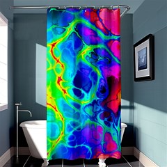 Abstract Art Tie Dye Rainbow Shower Curtain 36  X 72  (stall)  by SpinnyChairDesigns