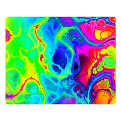 Abstract Art Tie Dye Rainbow Double Sided Flano Blanket (large)  by SpinnyChairDesigns