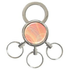 Coral Cream Abstract Art Pattern 3-ring Key Chain by SpinnyChairDesigns