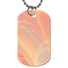 Coral Cream Abstract Art Pattern Dog Tag (one Side) by SpinnyChairDesigns