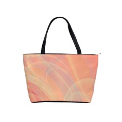 Coral Cream Abstract Art Pattern Classic Shoulder Handbag by SpinnyChairDesigns