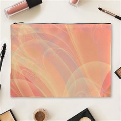 Coral Cream Abstract Art Pattern Cosmetic Bag (xl) by SpinnyChairDesigns