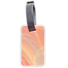 Coral Cream Abstract Art Pattern Luggage Tag (one Side) by SpinnyChairDesigns