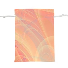 Coral Cream Abstract Art Pattern  Lightweight Drawstring Pouch (xl) by SpinnyChairDesigns