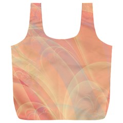 Coral Cream Abstract Art Pattern Full Print Recycle Bag (xxxl) by SpinnyChairDesigns