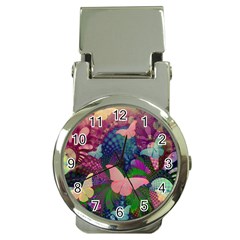 Butterfly Garden Art Money Clip Watches by SpinnyChairDesigns