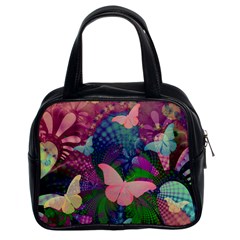 Butterfly Garden Art Classic Handbag (two Sides) by SpinnyChairDesigns