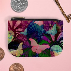 Butterfly Garden Art Mini Coin Purse by SpinnyChairDesigns