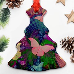 Butterfly Garden Art Ornament (christmas Tree) 