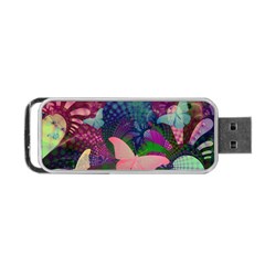 Butterfly Garden Art Portable Usb Flash (two Sides) by SpinnyChairDesigns