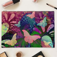 Butterfly Garden Art Cosmetic Bag (xxl) by SpinnyChairDesigns