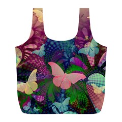 Butterfly Garden Art Full Print Recycle Bag (l) by SpinnyChairDesigns