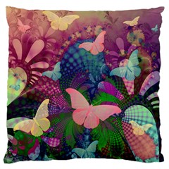 Butterfly Garden Art Standard Flano Cushion Case (two Sides) by SpinnyChairDesigns