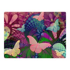 Butterfly Garden Art Double Sided Flano Blanket (mini)  by SpinnyChairDesigns