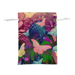 Butterfly Garden Art Lightweight Drawstring Pouch (s) by SpinnyChairDesigns