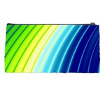 Sporty Stripes Swoosh Green Blue Pencil Case Back