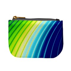 Sporty Stripes Swoosh Green Blue Mini Coin Purse by SpinnyChairDesigns