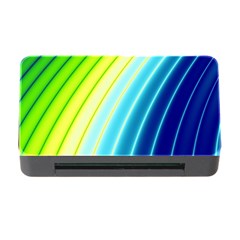 Sporty Stripes Swoosh Green Blue Memory Card Reader With Cf by SpinnyChairDesigns