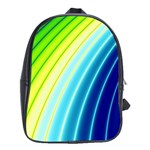 Sporty Stripes Swoosh Green Blue School Bag (XL) Front